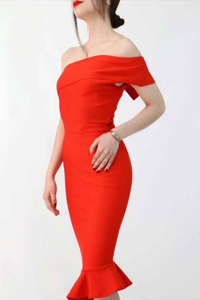       vestido-largo-con-manga-color-rojo-marca-mexicana-modelo1