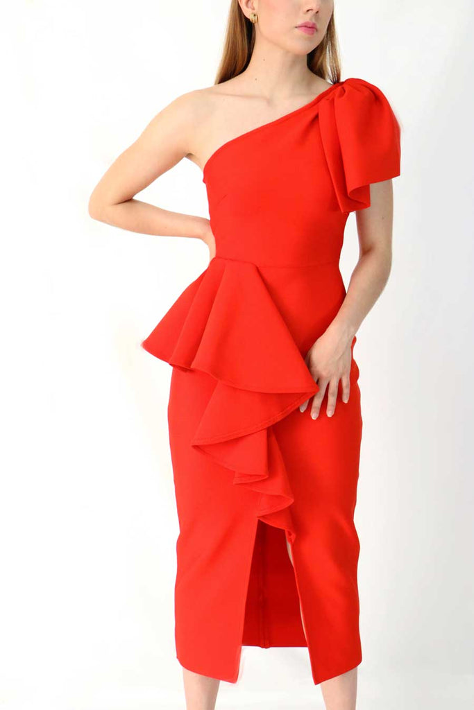       vestido-largo-manga-abombada-color-rojo-marca-mexicana-modelo3