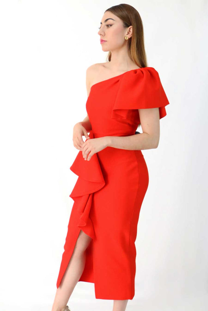       vestido-largo-manga-abombada-color-rojo-marca-mexicana-modelo5